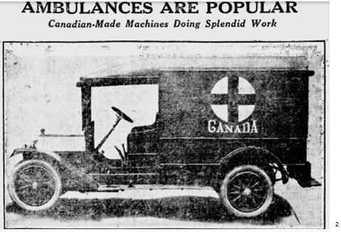 First World War motorized ambulance