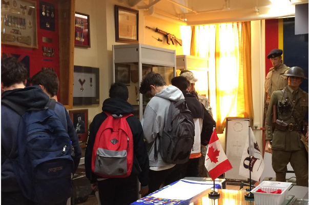Westmount High students touring the RMR Museum